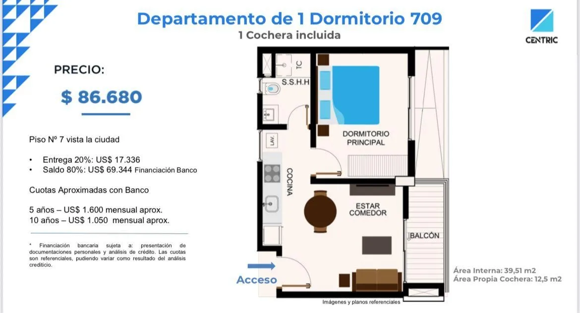 Departamento en venta en Asuncion