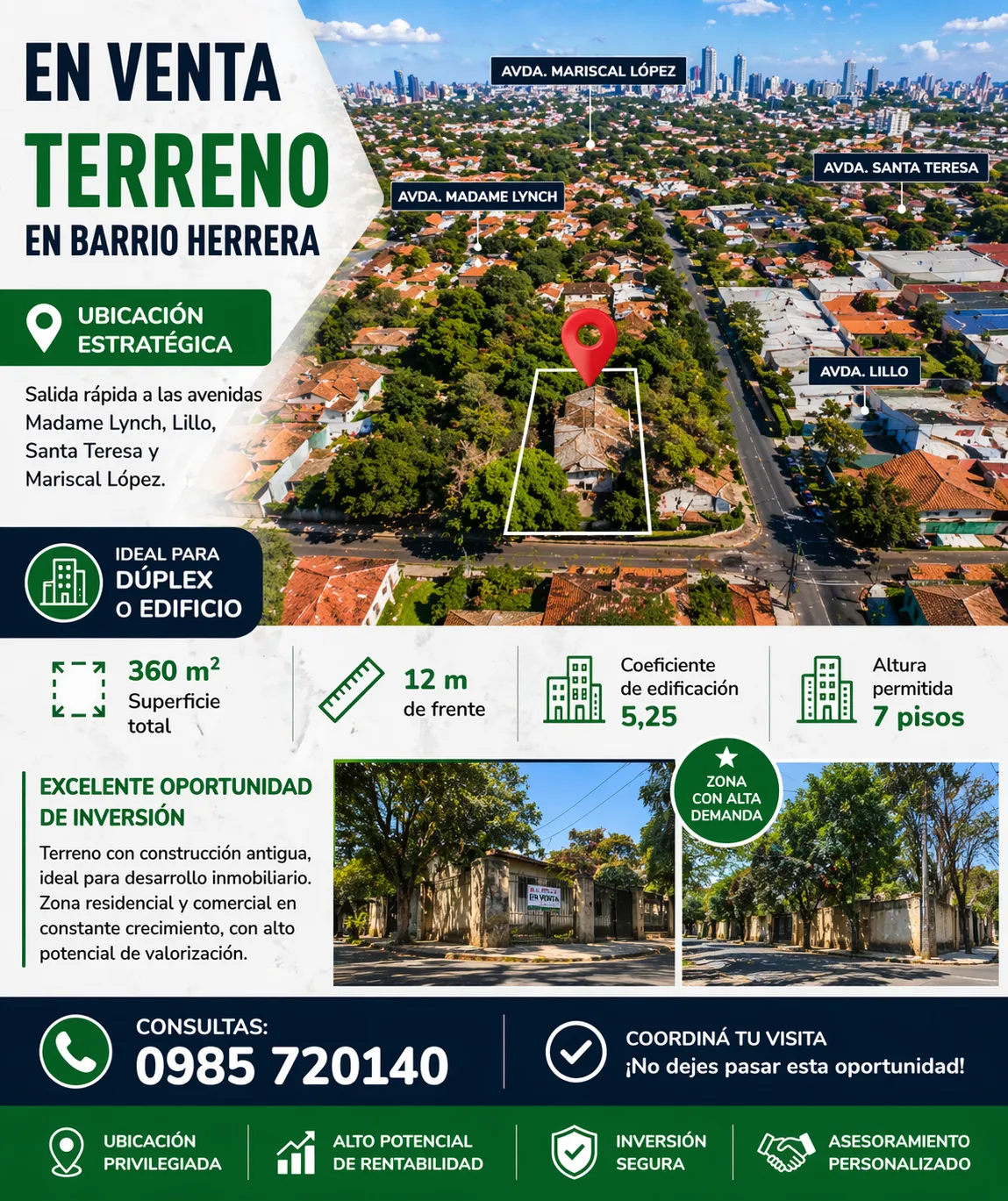 Terreno en venta en Herrera