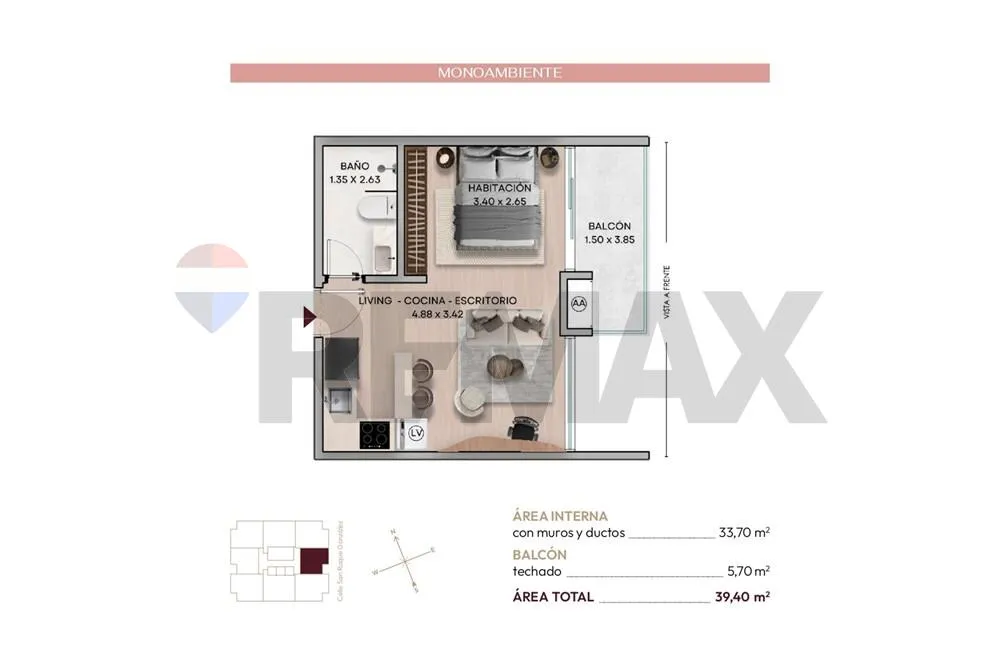 Departamento en venta en Recoleta